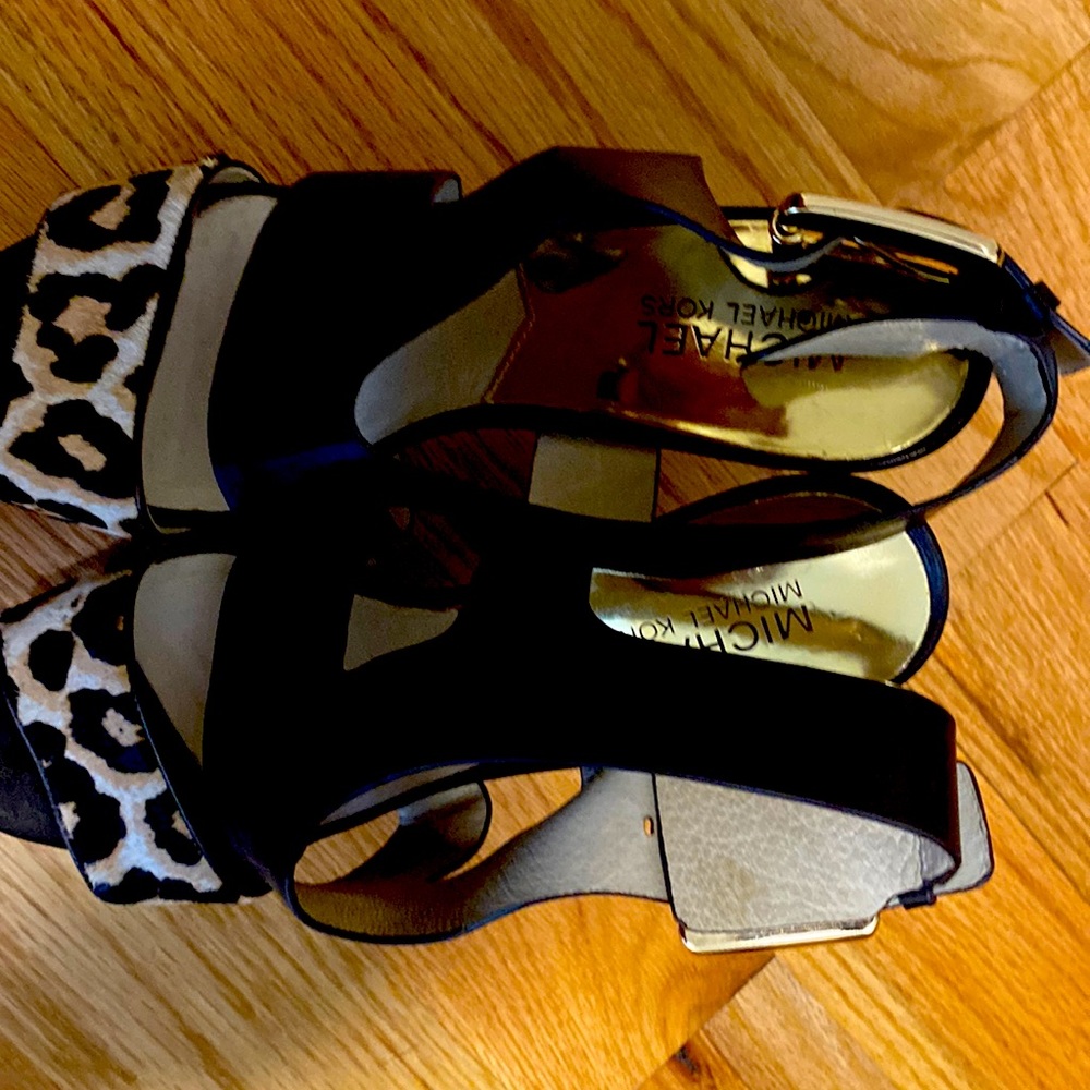 Michael Kors sandals brown and cheetah